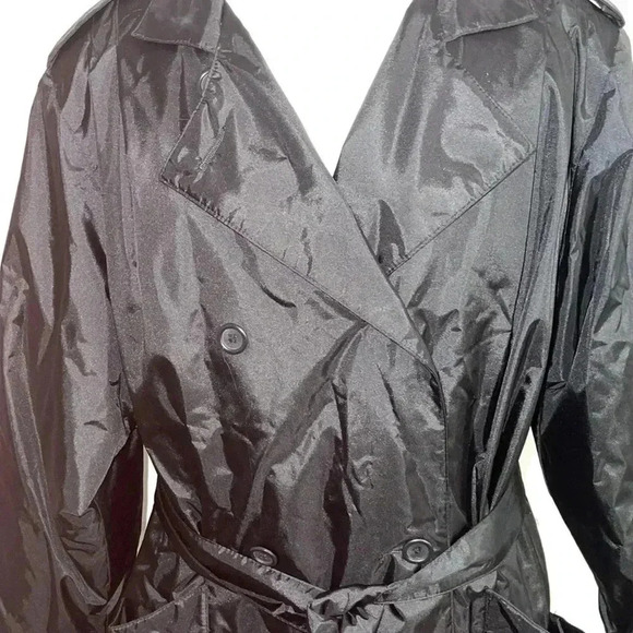 Lord & Taylor Double Breasted Belted Trench Coat - Picture 3 of 14